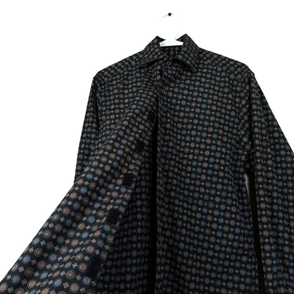 GUC Ermenegildo Zegna Men's Sz Small Multicolor Floral Shirt‎ Made in ITALY - Picture 2 of 8